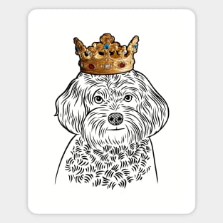 Maltipoo Dog King Queen Wearing Crown Magnet